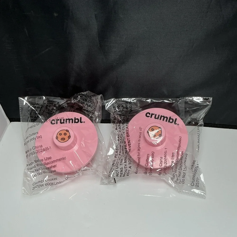Crumbl Cookie Cutter Lot Of 2 Sealed Pink 4 Way Cutter Crumble New